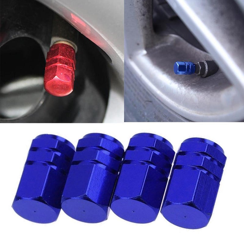 4 Pcs Tire Valve Stem Caps, Aluminum Tire Valve Cap Set Car Dustproof Tire Cap Cover Accessories, Corrosion Resistant, Universal Stem Covers for Cars Trucks Motorcycles SUVs and Bikes - Image 5